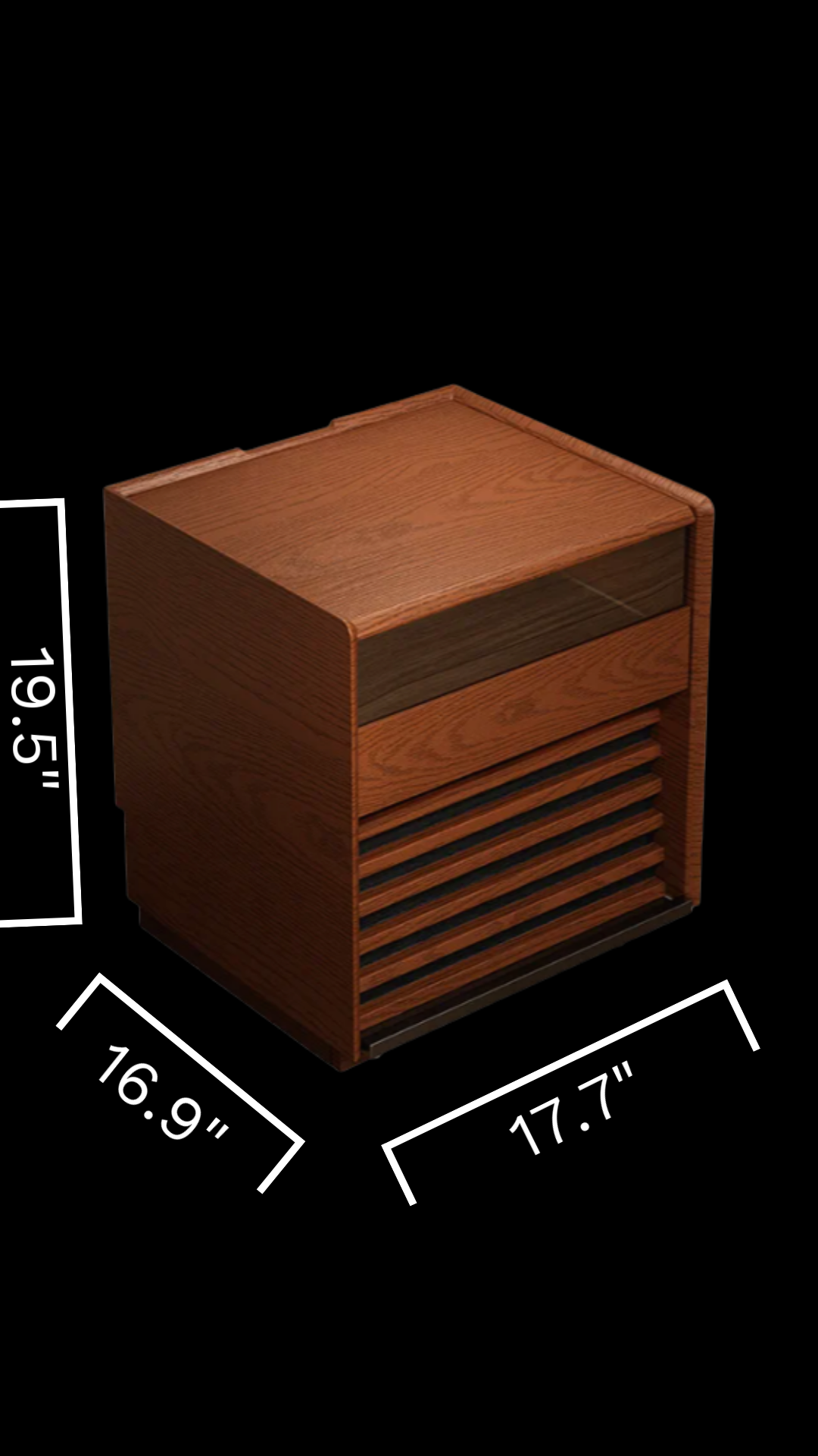 Walnut Stilt Nightstand