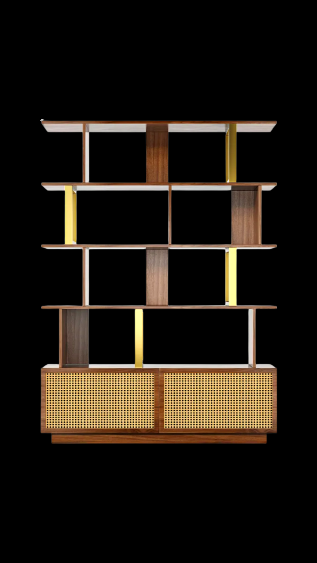 Kalamazoo Gold Rattan Book Shelf