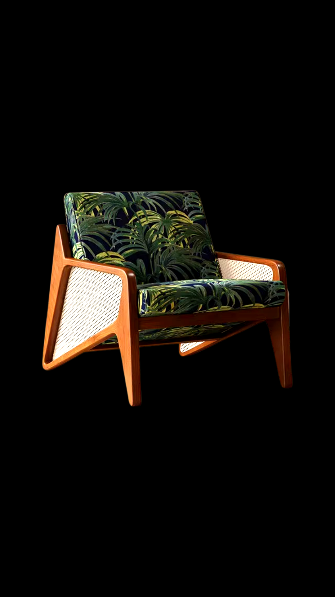 Haiku Palm Rattan Lounge Chair
