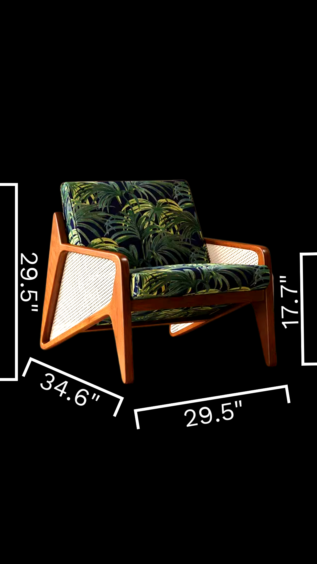 Haiku Palm Rattan Lounge Chair